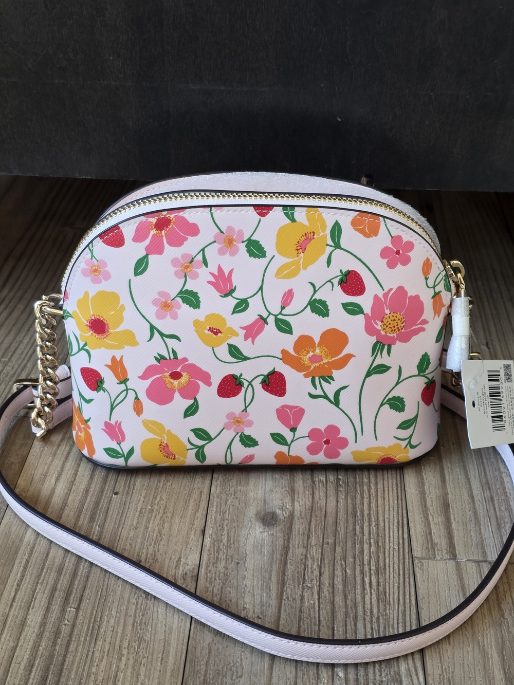 kate spade Small Dome Crossbody Strawberry Garden - Picture 2 of 9